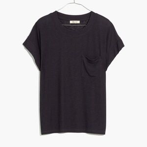 Madewell Eastover Black Grey Relaxed Tee Size M